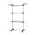 Stand 4 Tiers Balcony Foldable Powder Coating Clothes Rack With Wheels