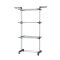 Stand 4 Tiers Balcony Foldable Powder Coating Clothes Rack With Wheels