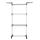 Stand 4 Tiers Balcony Foldable Powder Coating Clothes Rack With Wheels