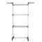 Stand 4 Tiers Balcony Foldable Powder Coating Clothes Rack With Wheels