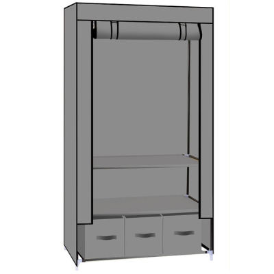 New Modern Bedroom Wardrobes Roller Shutter Doors Non-woven Cloth Wardrobe With Storage Box