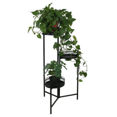 Minimalist Modern Flower Rack Plant Stand Indoor Outdoor Round Plant Shelf Iron Flower Rack