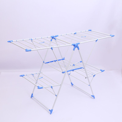 Trending 2022 Standing Space Saving Foldable Washing 3 Tier Clothes Drying Rack