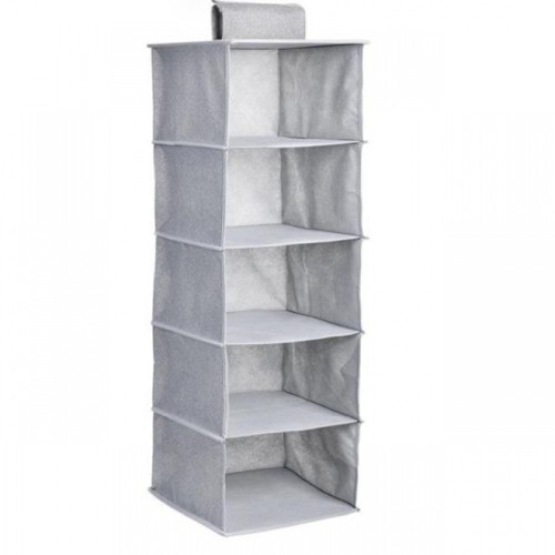 Wholesale customized 5 Tier Hanging Home Clothes Bags Foldable Storage Closet Organizer