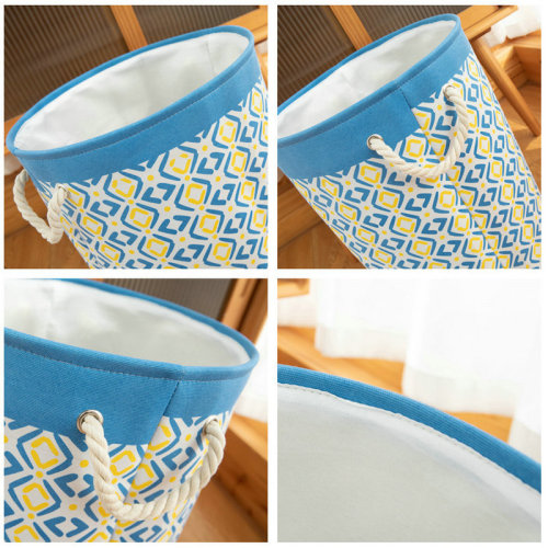 Wholesale 100% Cotton Cloth Multi-functional Kids Toy Collapsible Storage Laundry Basket