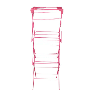 Laundry Towel Rack Folding 3 Tier Clothes Drying Rack Standing Metal Outdoor Iron ABS Garment Laundry Towel Blanket