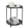 Round Metal End Table Double Tier Anti-Rust Accent Side Table Night Stand for Living Room and Bedroom Coffee Table