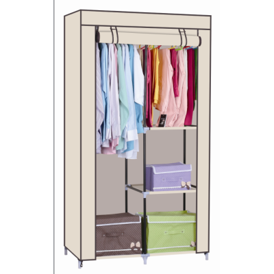 Custom Amoires Bedroom Roll-up door Portable Non-woven Fabric Storage Wardrobe Furniture