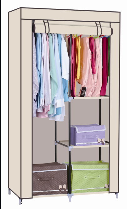 Custom Amoires Bedroom Roll-up door Portable Non-woven Fabric Storage Wardrobe Furniture