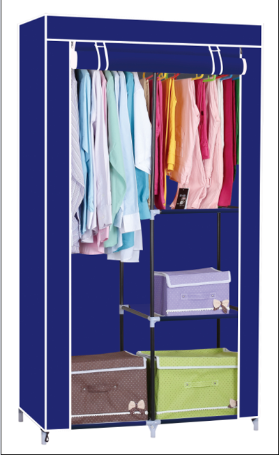 Custom Amoires Bedroom Roll-up door Portable Non-woven Fabric Storage Wardrobe Furniture