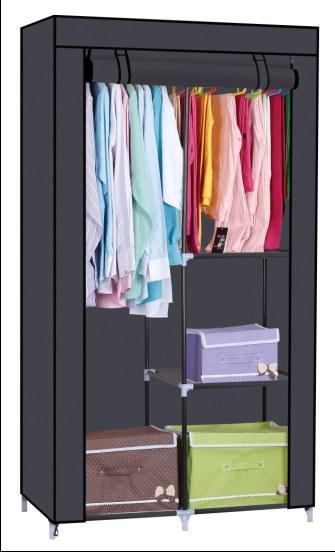 Custom Amoires Bedroom Roll-up door Portable Non-woven Fabric Storage Wardrobe Furniture