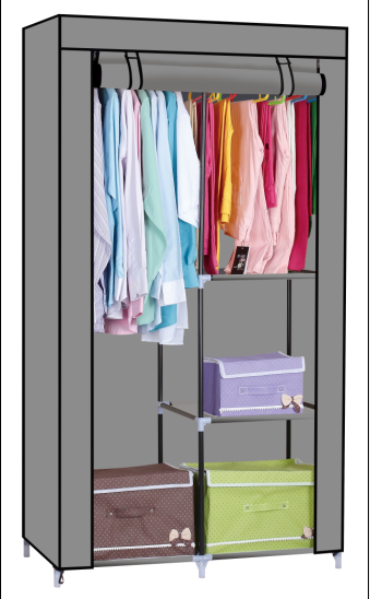 Custom Amoires Bedroom Roll-up door Portable Non-woven Fabric Storage Wardrobe Furniture