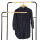 Nordic Modern Durable Metal Pipe Double Pole Mounted Clothes and Shoes Rack Pretty Garment Racks