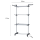 Stand 4 Tiers Balcony Foldable Powder Coating Clothes Rack With Wheels