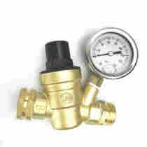 Brass water gas two stage digital pressure regulator