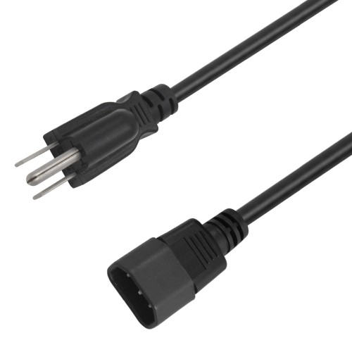 18AWG 16AWG 14AWG US USA NEMA 5-15P to IEC 60320 C14 Hair Dryer power cord