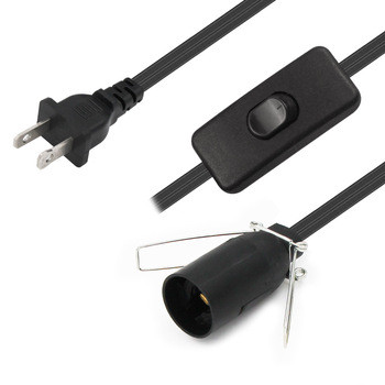 US  ac salt lamp power cord with 303 switch to E14 lamp holder