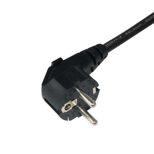 European Extension Standard AC Eu 3 Pin Plug to Stripped and Tinned Power Cord