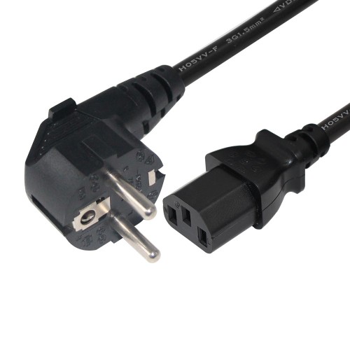 Eu power cord 3p plug to IEC C13 european standard extension power cable