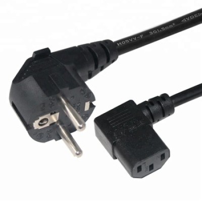 Eu power cord 3p plug to IEC C13 european standard extension power cable