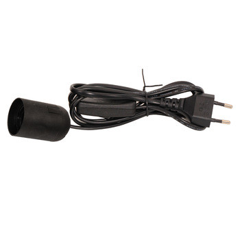 KC Euro salt lamp power cord with  switch to E26 lamp holder
