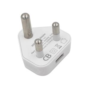 White single 1 USB port 5V 1A 1000mA South Africa USB charger