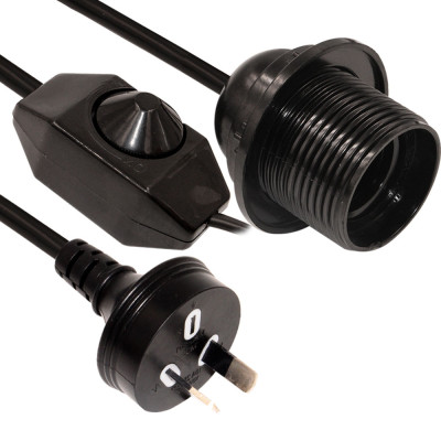 Customized AS plug dimmer switch control E27 lampholder SAA salt lamp power cord