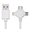 3ft USB AM to Iphone 8pin + micro usb + type C 3 in 1 Multiple USB Charging charger Cable