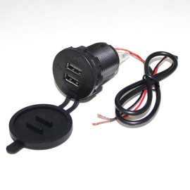 Motorcycle Electric Battery Charger Adapter Input 12V 24V Output 5V Motorbike Phone Charger USB Power Adapter