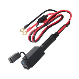 Quick Disconnect Plug to Dual USB Ports Quick Charge 3.0 5V 3A 9V 1A SAE To USB Adapter Motorcycle