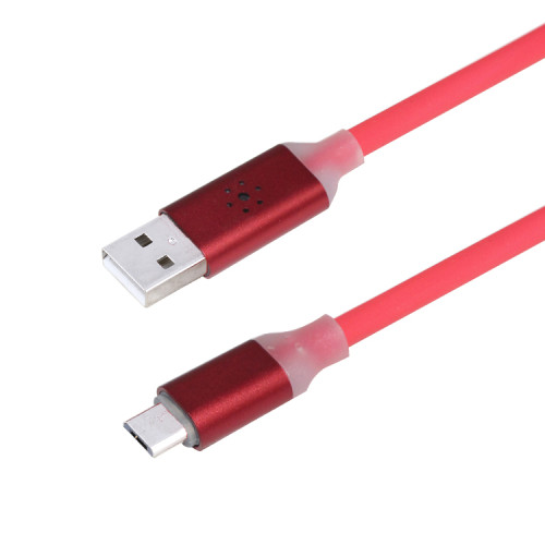 LED Flow Glow Type-c Micro usb Cable Wire 2.4A Quick Charge Charger Charging Data Cable For Phone