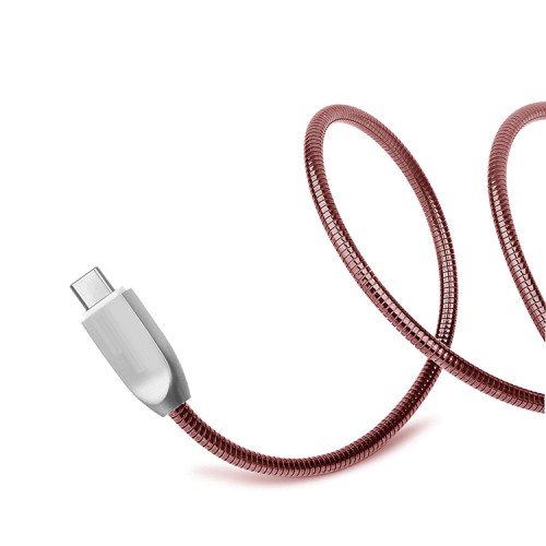 Red Zinc Alloy Micro Data Two Sided Tpe Super Flexible Standard Type 2725 Phone Smartphone Usb Cable