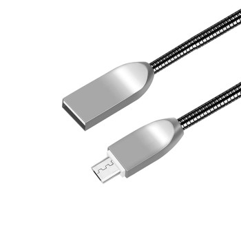 Metal USB Charging Cable Data Transfer Cord Zinc Alloy Charger Wire
