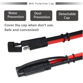 6FT 16AWG 12V SAE TO SAE Extension Cable DC Cord Quick Connect SAE Connection Cable