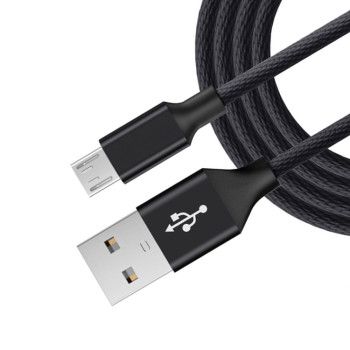 28AWG 1M 1.2M 1.5M Braided Micro USB Cable Sync Data Cable For Mobile Phone USB Chargering Cable