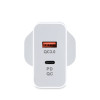 18W Quick Charge 3.0 Wall Charger Dual USB Plug Phone Charger USB C Wall Charger UK Power Plug