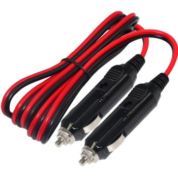 16AWG Male to Male Plug Cigarette Lighter Charger Cord with LED Indicator and 15A Fuse Protection