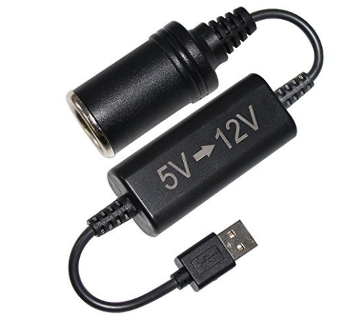 5V USB A Male to 12V Car Cigarette Lighter Socket Female, Step Up Cable, Converter Power From USB Power to Female Socket, for GPS