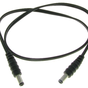 Black PVC 12V Male to Male DC Power Cable