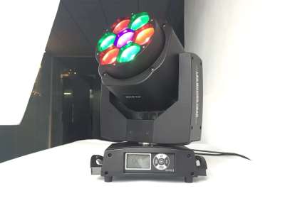 Mini Bee-Eye Wash Zoom 7x15W RGBW Colorful LED Moving Head Beam Light
