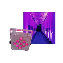 Battery Powered 9*18W RGBWA+UV 6in1 Wireless LED Flat Par Light