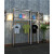 High end custom clothes display racks for clothing color lamp with decoration.