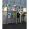 High end custom clothes  display racks for clothing  color lamp with decoration.