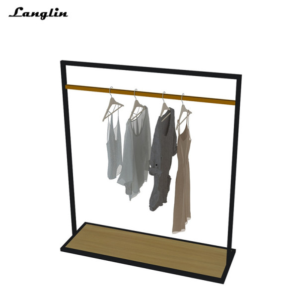 Hot new stainless steel clothing store central island display rack