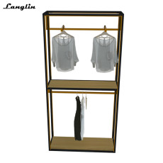 2018 Fashion brief stainless steel clothing store display rack