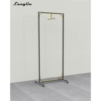 2018 New Design Stainless steel clothing show racks for garment shopping mall