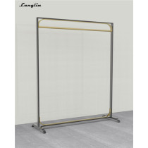 Customized Rose gold metal shelf rack display for clothing Exclusive shop