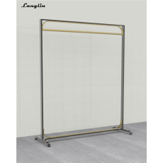 Customized Rose gold metal shelf rack display for clothing Exclusive shop