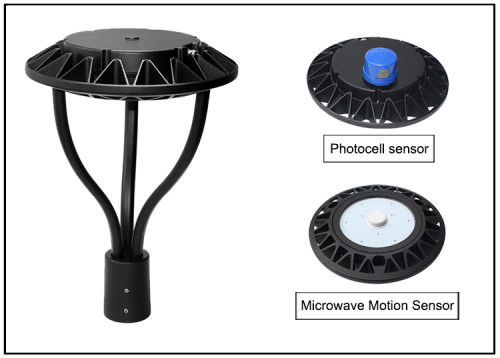 Modern design 80W microwave motion sensor circle area led lamp for garden light