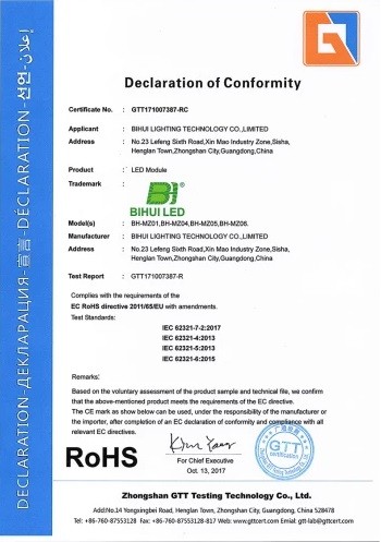 Certificado RoHS